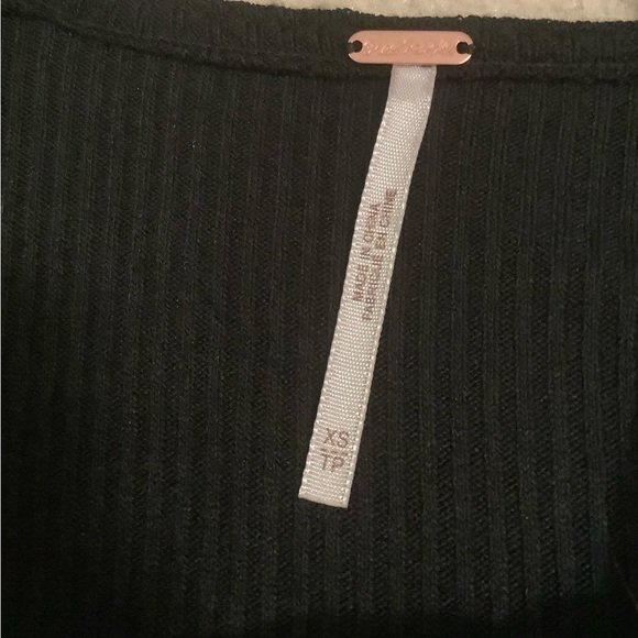 Rare New Free People Porter Wide Leg Pant set Black XS flowy bohemian whimsygoth - Picture 3 of 12